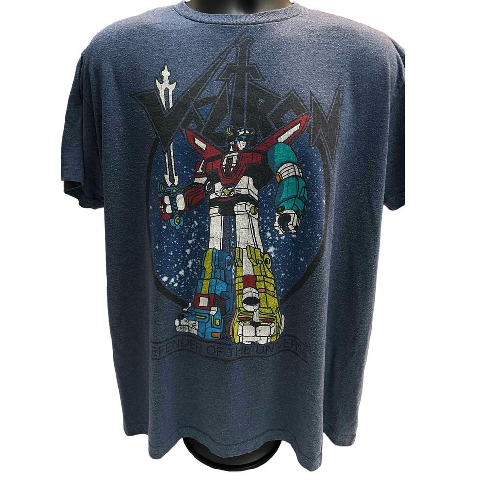 Vintage‎ Voltron Defender of the Universe Anime Blue XL  t-shirt graphic Tee